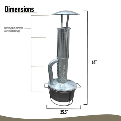 Smudge Pot Outdoor Gas and Oil Heater (Set)